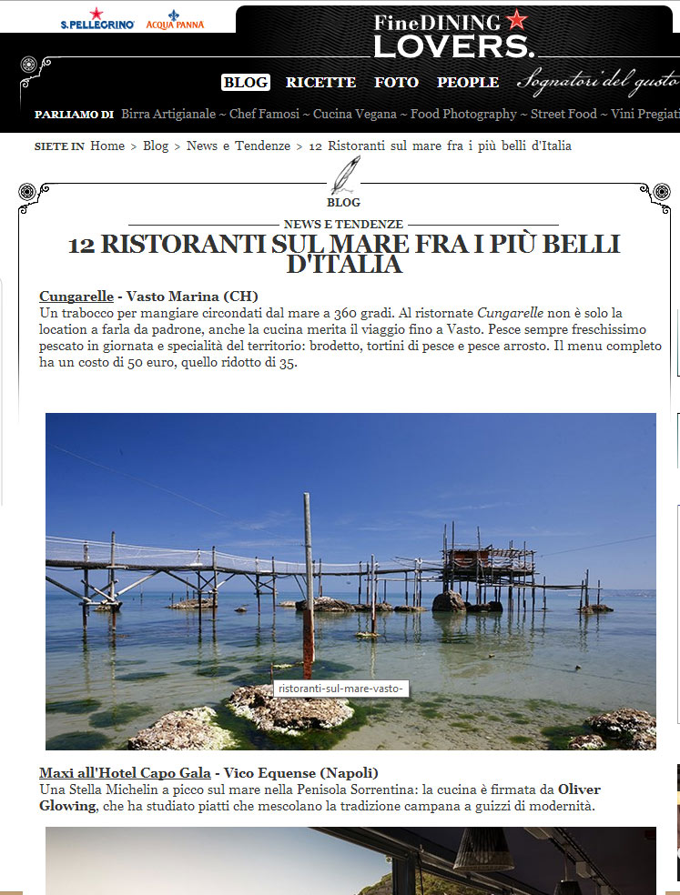 Il trabocco tra i migliori d Italia